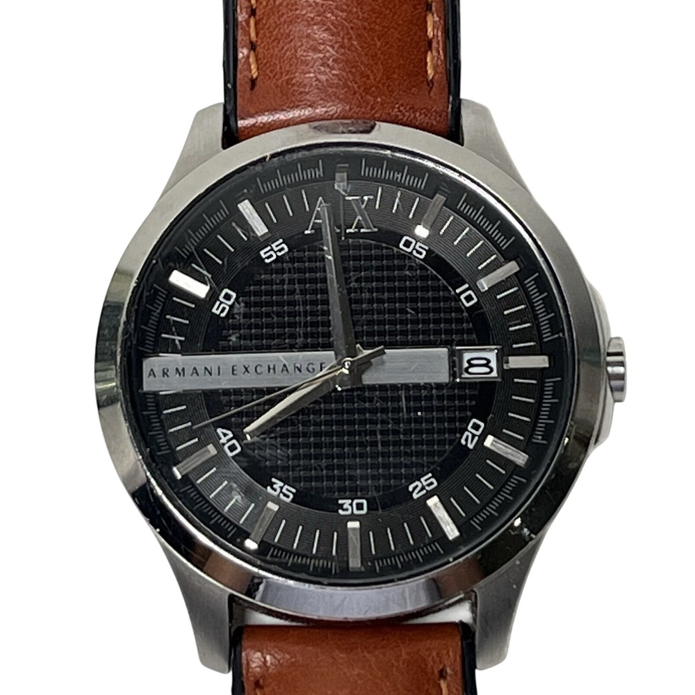 Armani Exchange Men's‎ AX2101 Stainless Steel Watch Brown Leather Strap